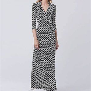DIANE VON FURSTENBERG  Abigail silk-jersey maxi wrap dress